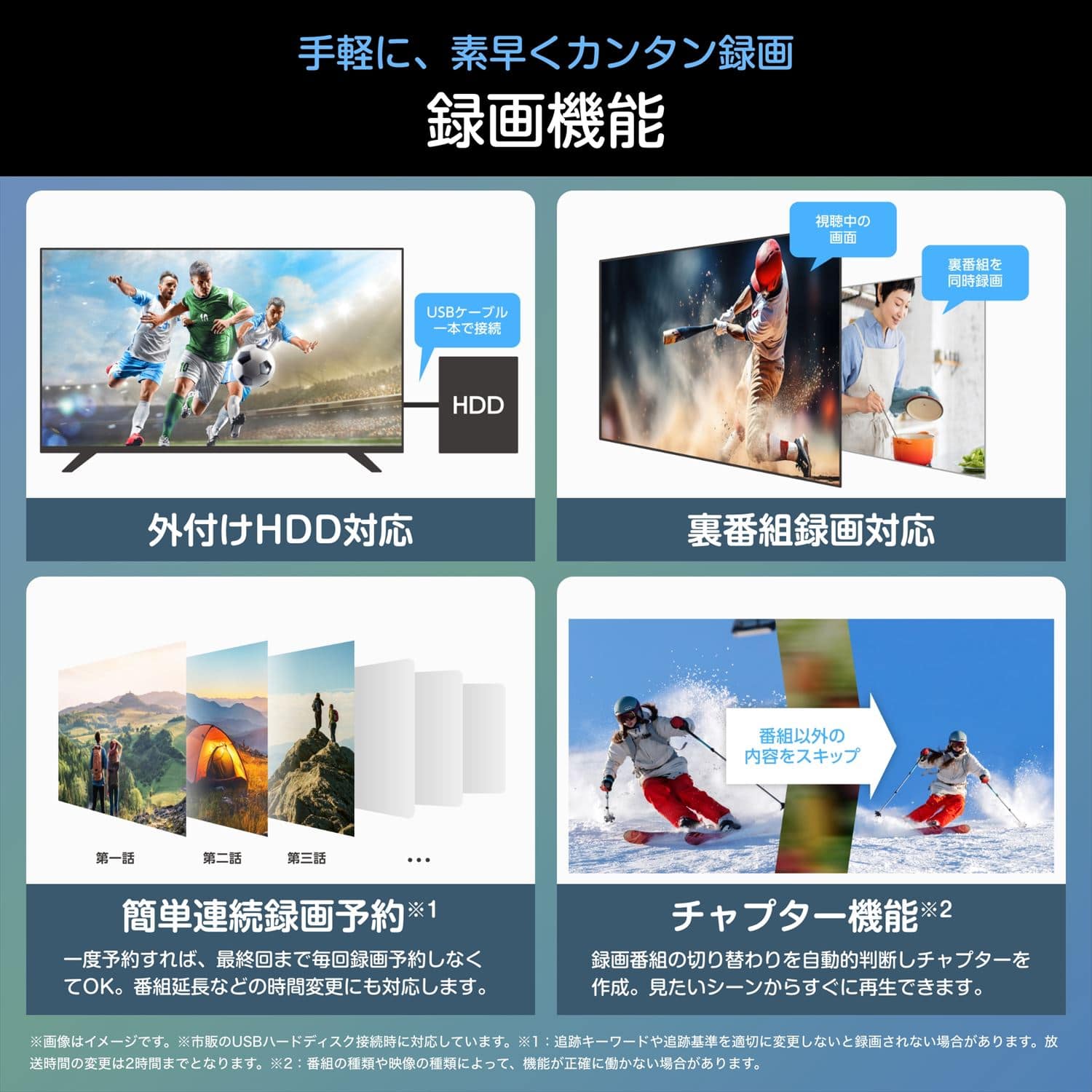 スマートテレビ 4K 55インチ 外付けHDD録画対応 55C55S ハイセンス