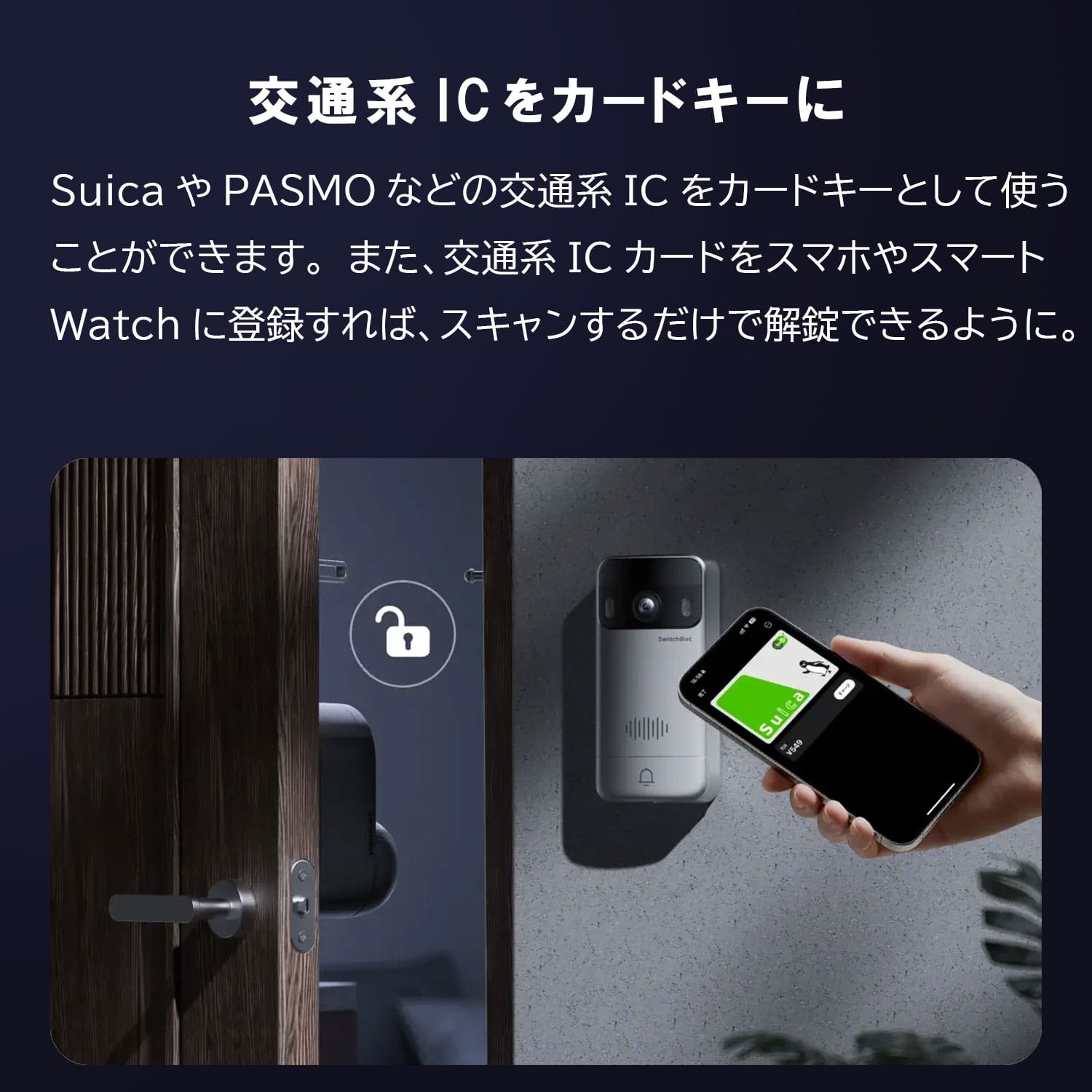 スマートテレビドアホン モニター付き 工事不要 賃貸対応 スマホ連動 W6702002 ホワイト SwitchBot スイッチボット