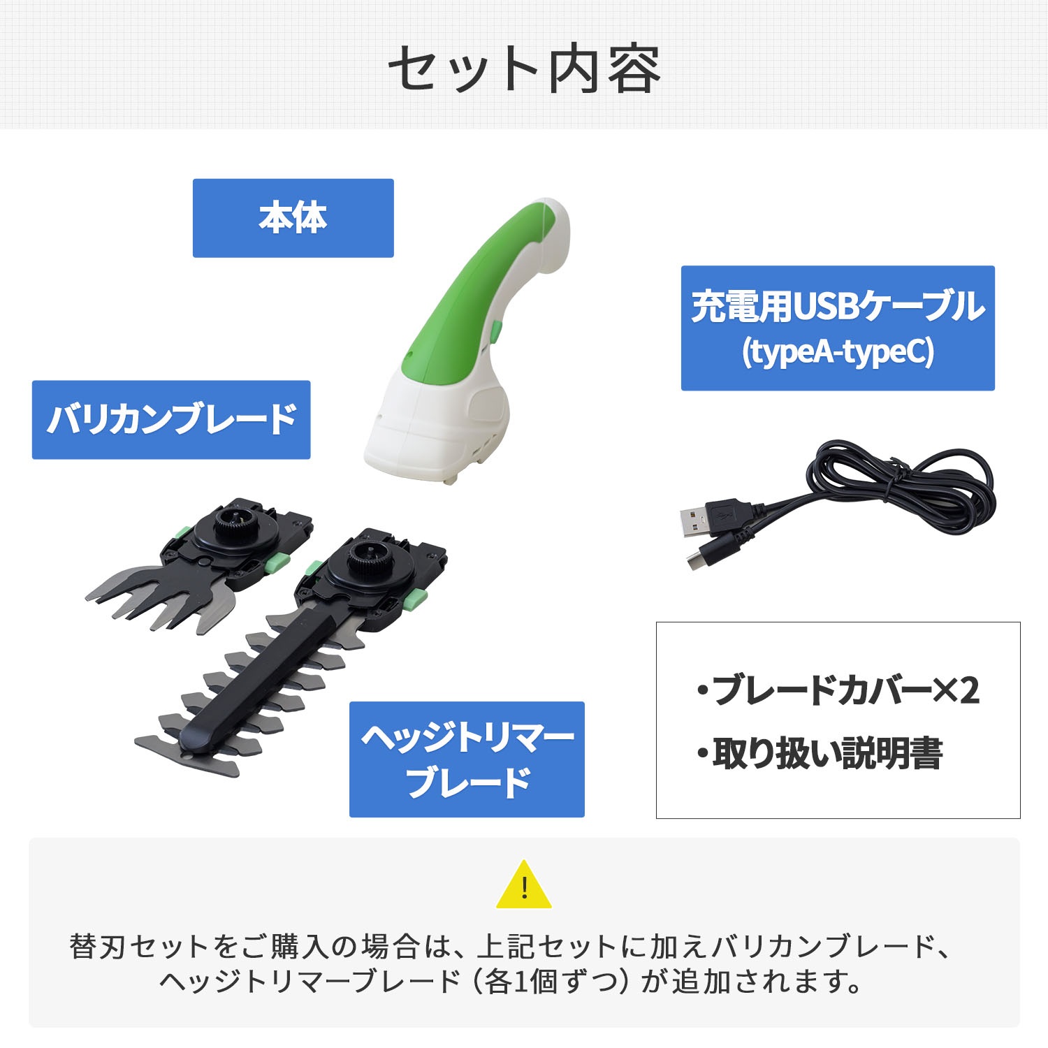 ミニヘッジバリカンセット ヘッジトリマー＆バリカン YHB-128S 山善