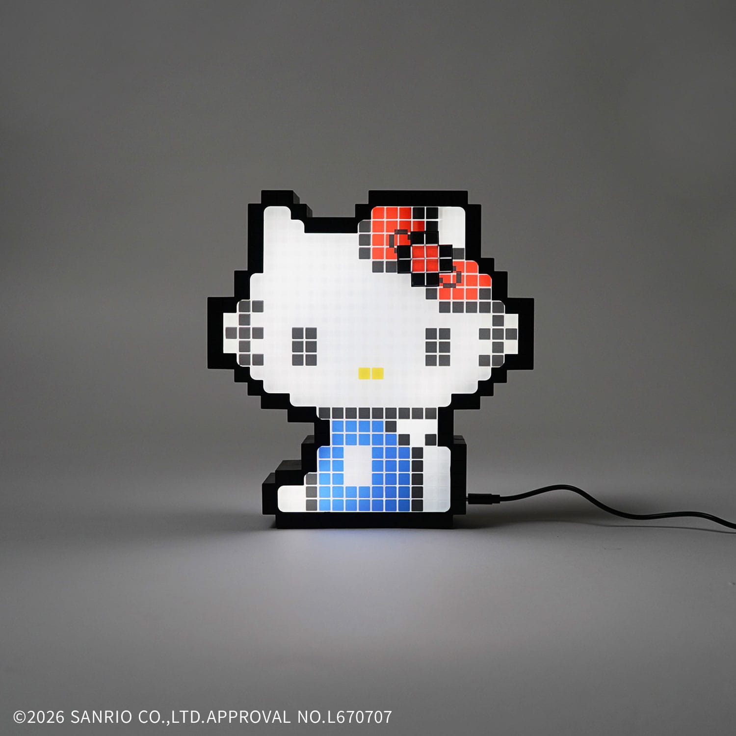 サンリオ ハローキティ ピクセルライト 明るさ調節 キティがしゃべる 232-DFYZ005 エクスプラス