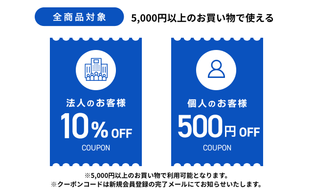 会員登録でお得なクーポンプレゼント