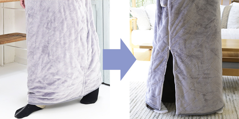 着るこたつ「くるみケット」を着て歩きやすくなりました!